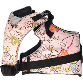 Doggles Medium Swim Vest with Hearts, Pink