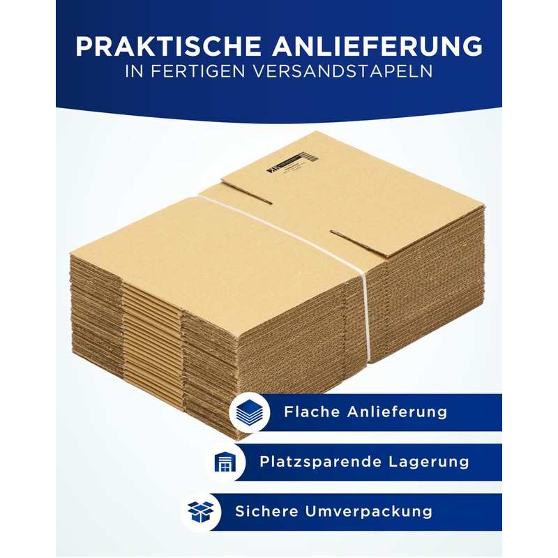 KK Verpackungen Shipping Boxes 250 x 175 x 100 mm