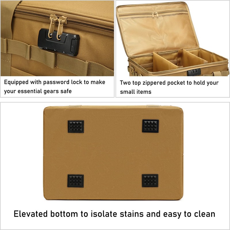 Lemubeane Tactical Camping Storage Bag - 38L Utility Tote Bag