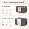 Lifewit 95L Clothes Storage Bags, Foldable Storage Box Moving Bags