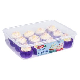 Décor Tellfresh 12 Cupcake Storage Box | Airtight Lid | Dishwasher Safe | 4L Capacity