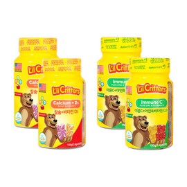 Lil Creators 릴크리터스 꾸미바이트 이뮨 아연+비타민 CD 2병+칼슘비타민D 2병 ReCreatus Gumi Bite Immune Zinc + Vitamin CD 2 Bottles + Calcium Vitamin D 2 Bottles