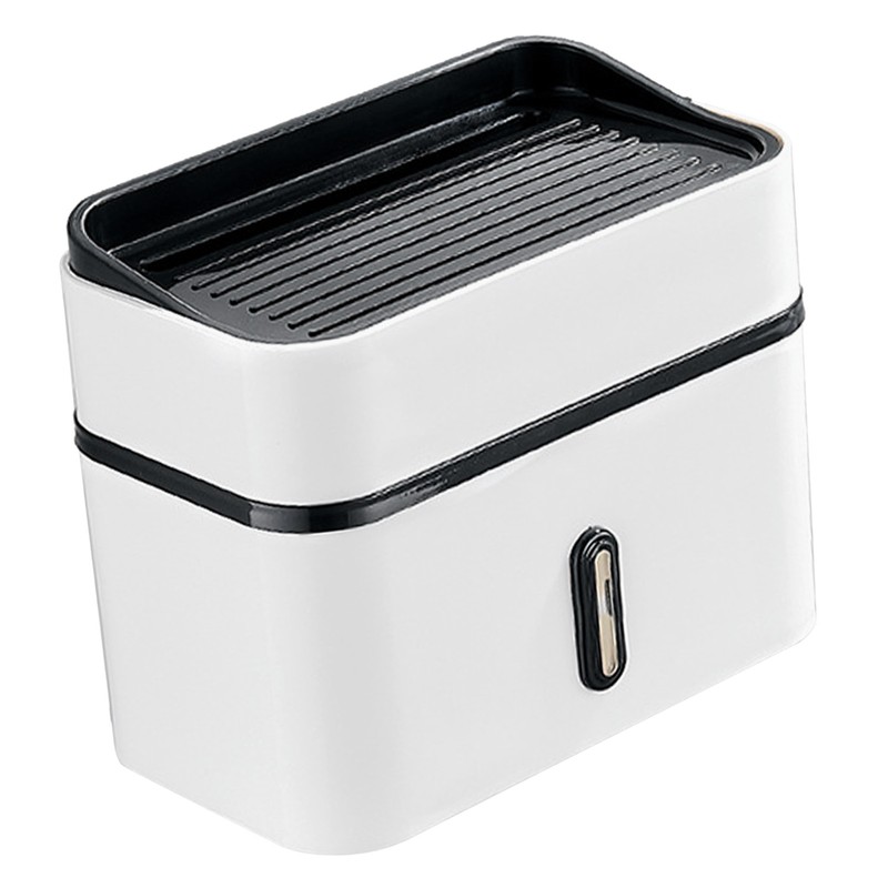 Bathroom Tissue Box Double Layer Suction Cup Wall Mounted Tissue