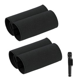 BOXOB Hand Microphone Elastic Sleeve, 3 Inch Handheld Mic Sleeve for Sony TX650/TX660 Recorders Black Microphone Prop Mic Protector for Speech Wedding Interview Video Accessories (2pcs)