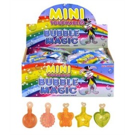 Henbrandt Bubble Magic Touchable bubbles in shaped mini bottles 5cm for party bags Pack of 8