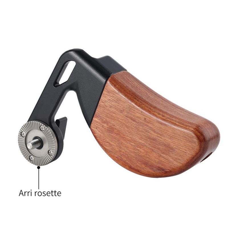 NICEYRIG Hand Grip Camera Side Handle with ARRI Rosette, Wooden
