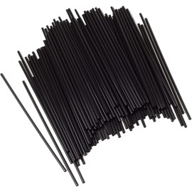 Concession Essentials Coffee Stirrers, 5 Inch Black Plastic Sip Stix, 200 Count