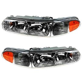 Marketplace Auto Parts Headlight Assembly Set of 2 - Compatible with 1997-2005 Buick Century