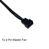 Amangny 2-Pack 2 Way 4 Pin PWM Fan Splitter Cable