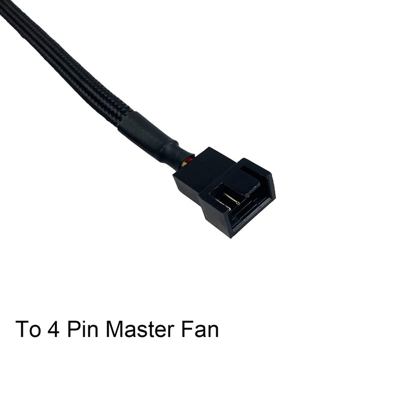 Amangny 2-Pack 2 Way 4 Pin PWM Fan Splitter Cable