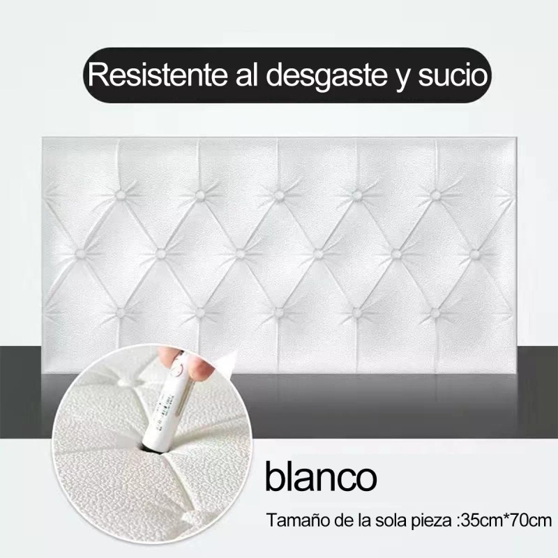 NIOU 6 Pegatina Pared Patron Espuma Papel Tapiz Cabecera 70*35cm