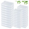 Mixed Sizes Rectangular Empty Plastic Box, 30 Pack Clear Plastic