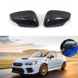Hyorabyn Car Accessories for Subaru WRX STI 2015 2016 2017 2018 2019 2020 2021 Carbon Fiber Color Car Side Review Mirror Guard Cover Caps Trims ABS