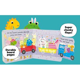 Dinos Love Jelly Beans - A Lift-a-Flap Dinosaur Easter Board Book for Babies and Toddlers; Easter Fun Kids Book