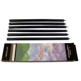 Biedermann & Sons Element Candles-6-Hour Burn Time Unscented 10-Inch Dripless Candle, Box of 6, Dark Blue, 6 Count