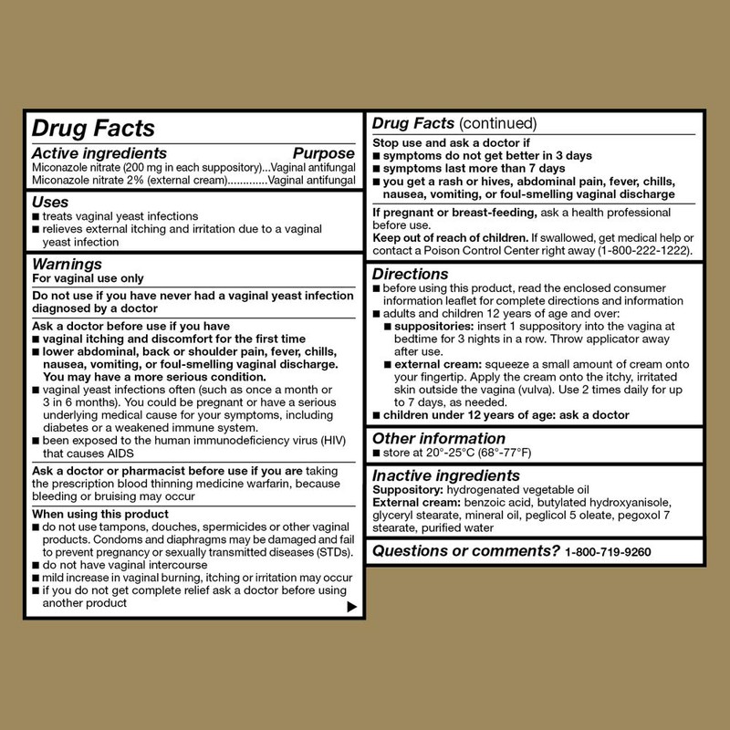 GoodSense Miconazole Nitrate Vaginal Suppositories & Cream - 3-Day Yeast