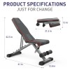 Folding Weight Bench Adjustable Workout Bench for Home Exercise bench