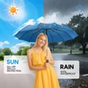 EZIYIN Travel Compact Umbrella, Folding Travel Umbrella for Rain and