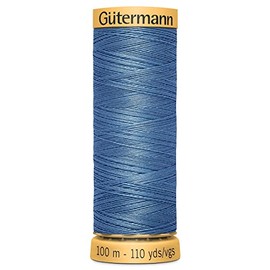 Gutermann Natural Cotton Thread, 110-Yard, Light Blue