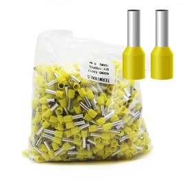 Fidioto 1000pcs Wire Ferrules Terminals Kit, AWG 10 Terminal Connector Wire Insulated Cord Pin Ends Terminals for Electric, Industrial, Chemical Industry, Power Control System, etc.