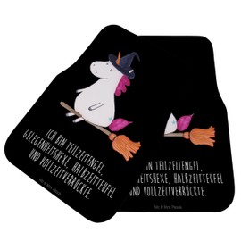 Mr. & Mrs. Panda Driver Car Foot Mat Unicorn Witch - Gift, Unicorn Decoration, Angel, Crazy Girlfriend, Car Floor Mats, Dirt Mat Car, Doormat