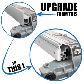 Uni Style Table Saw Fence with Sacrificial UHMW Sub Fence Face | Designed as an Upgrade For Older Delta Uni Saws Proudly MADE IN USA 36" Length