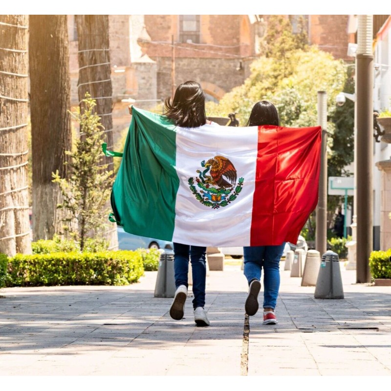 100% 2 Big 6 Foot Mexico Flag Double Sided Double