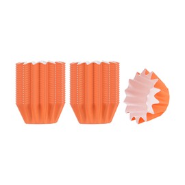Restaurantware-Panificio 0.4 Ounce Baking Cups, 200 Flared Cupcake Wrappers - Oven-Ready, Disposable, Orange Paper Disposable Muffin Liners, For Weddings, Birthdays, And More