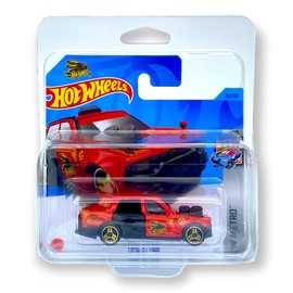 Hot Wheels Time Taxi (Red (Chinese New Year of the Rabbit)) 3/10 HW Metro 2023-76/250 (Short Card) - COMES IN A KLAS CAR KEEPER PROTECTIVE COLLECTORS CASE - HKG89