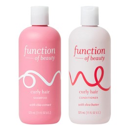 Function of Beauty Curly Hair Shampoo & Conditioner Base, 11 oz Each - Sulfate-Free, Formulated with Chia Extract to Define & Shape Curls & Shea Butter to Moisturize, Nourish & Enhance Natural Curls