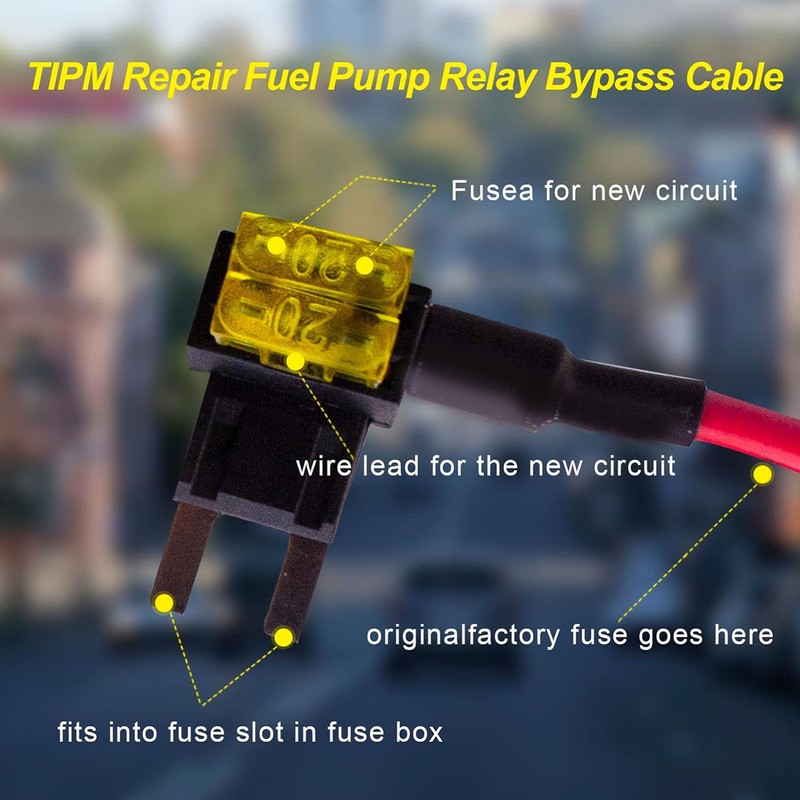 2 Set TIPM Bypass Cable Fuse Adapter Holder 14AWG 20AMP