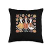 Fall Goose Trio Autumn Pumpkin Leaves Cozy Sweater Weather Throw
