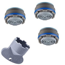 Set of 3 aerators CACHE CASCADE SLC STD/M 24 x 1 NEOPERL with key (Pack of 4)