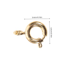 Angoily 50PCS Durable Copper Spring Ring Clasps for Jewelry Making Easy to Use Quick Closure for Necklaces Bracelets for DIY Jewelry Projects