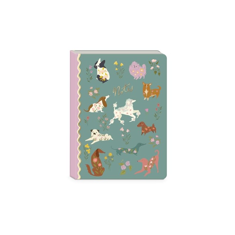 Punch Studio Molly & Rex Flower Pets Dogs Softcover Journal