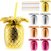 Goaste 8 Pack Pineapple Cups for Hawaiian Luau Party, Plastic