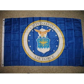 3x5 USAF US Air Force Coat of Arms Seal Crest Emblem Blue Military Flag 3'x5' Banner with grommets