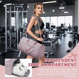 Gym Bag Womens Mens with Shoes Compartment and Wet Pocket,Travel Duffel Bag for Women for Plane,Sport Gym Tote Bags with Toiletry Bag,Waterproof Weekend Overnight Bag Carry on Bag Hospital Holdalls