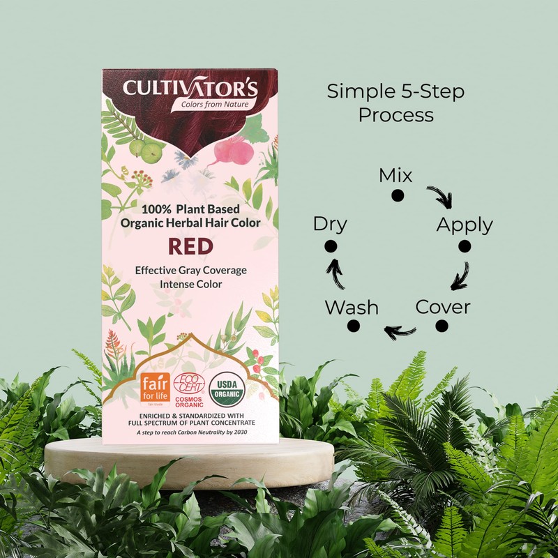 Cultivator's Organic Herbal Hair Colour Red 100 g