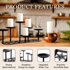 Fireplace Candelabra Candle Holder Matte Black Metal Candleholder with 6