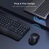 Ergonomic Keyboard and Mouse Combo, Full Size Cordless Computer Keyboard
