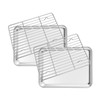 Deedro Baking Sheet with Rack Set [2 Sheets + 2