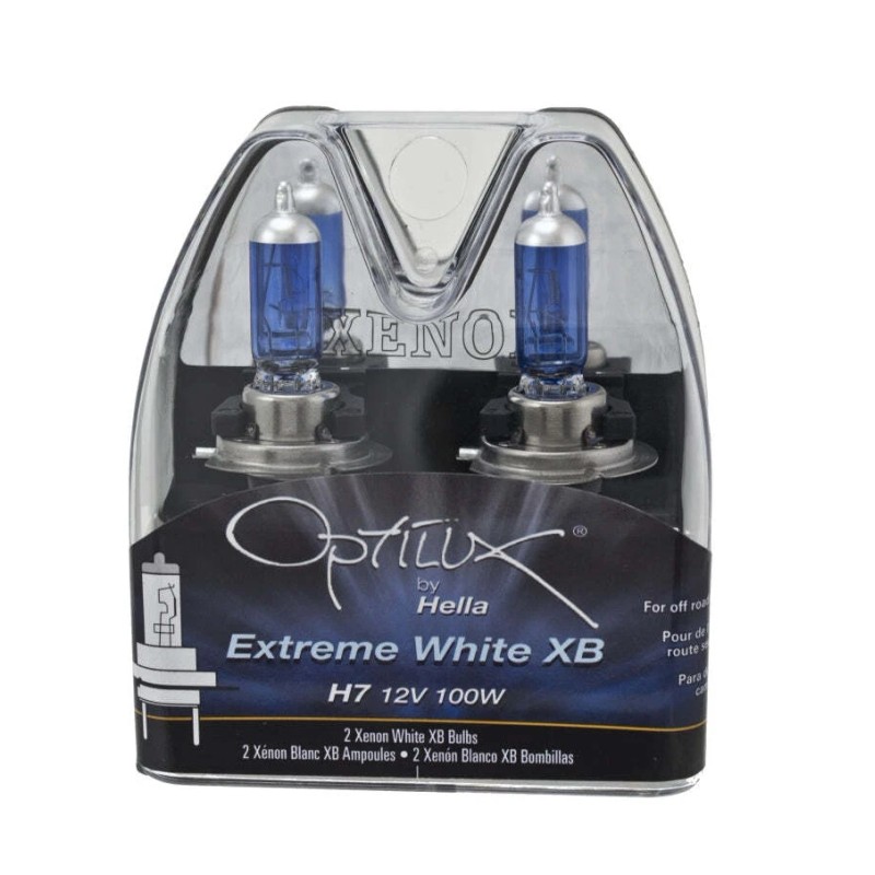 Hella H71070307 Optilux H7 100W XB Extreme Blue Bulbs (Pair)
