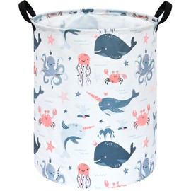 MAIZMZ Kids Hamper Laundry Basket Storage Bins Clothes Organizer Gift Baskets Toy Box Large Canvas Collapsible Chest for Home/Dorm/Kitchen/Pet/Office/Closet/Shelf/Room Decor