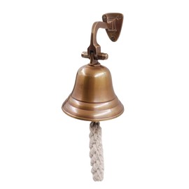 3" Antique Solid Brass Bell Quality Marine Wall Mounted Ship Hanging Bell Perfect for Dinner, Indoor, Outdoor, School, Bar, Reception, Last Order & Church by The Metal Magician