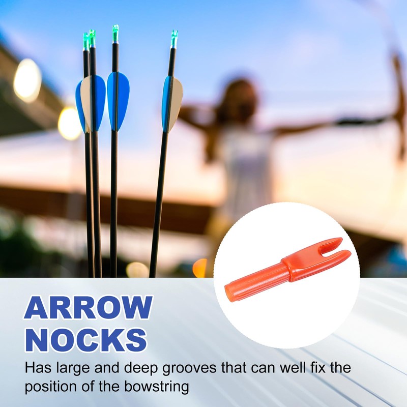 PATIKIL Archery Arrows Nocks 4.2mm, 12 Pack Plastic Insert Arrow