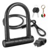 3058 Candado Rigido Tipo U Para Bicicleta Moto Con 1.2