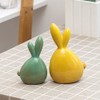 Ceramic Rabbit Figurines Easter Long Ear Bunny Ornament Desktop Animal