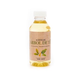 Lenico Aceite de Árbol de Té 120 ml | Uso Cosmético Natural para Humectar, Cicatrizar, Desmaquillar, Repelente de Piojos | Ideal para Piel y Cabello
