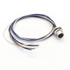 5Pcs M12 4 Pin A Code Female Connector Cable, IP67